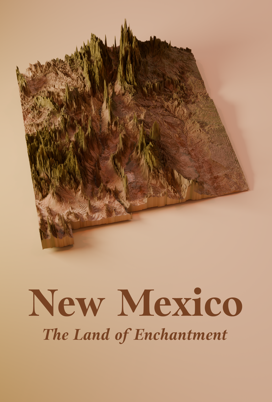New Mexico - The Land of Enchantment map