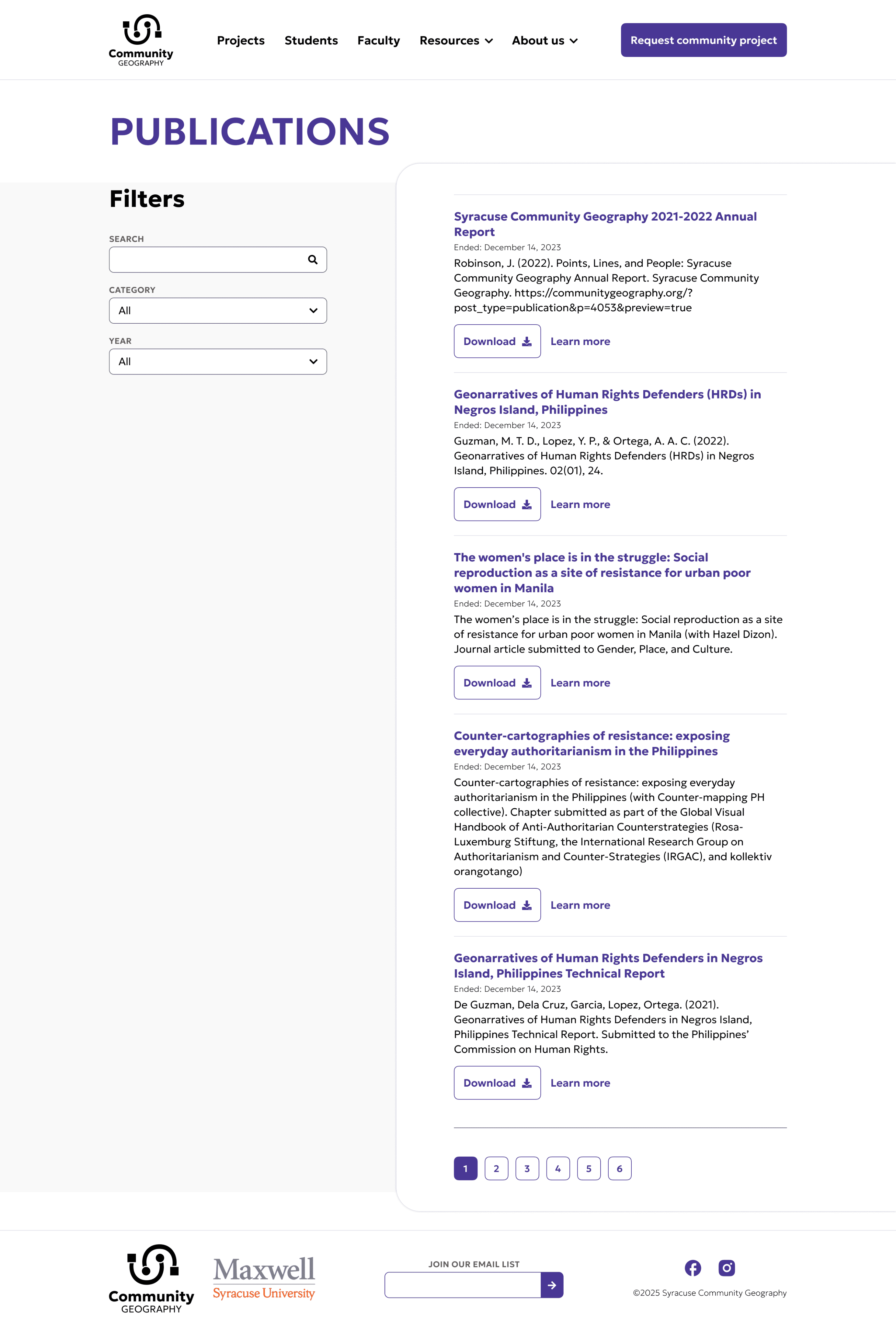 Publications page