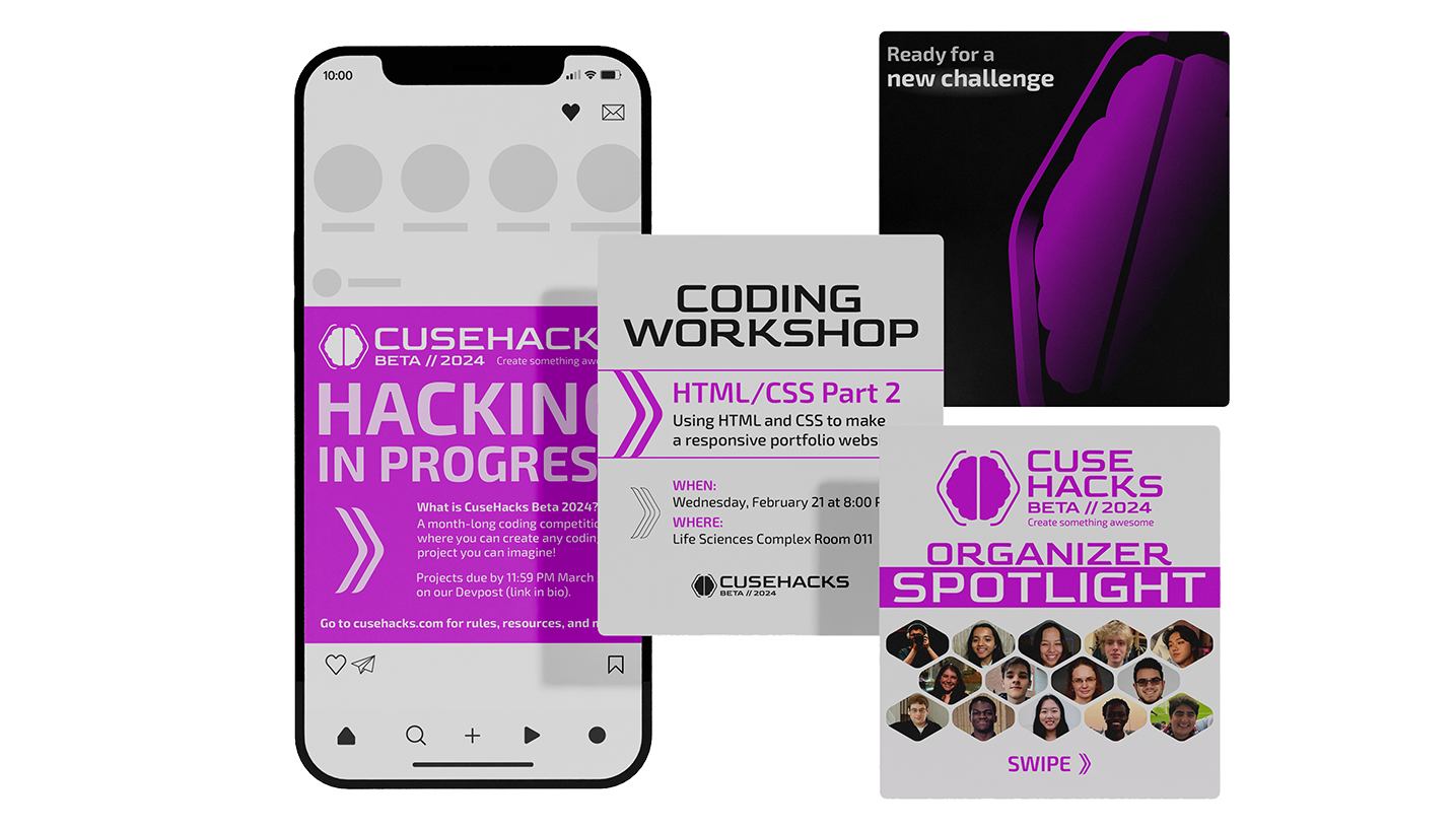 CuseHacks social media posts