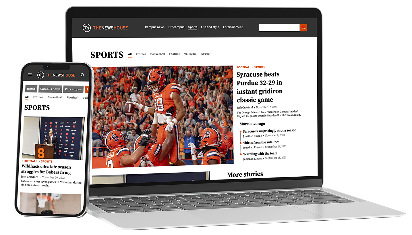 Newshouse website redesign mockup