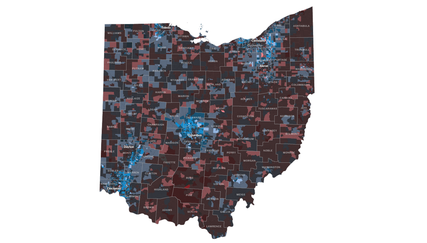 Map of ohio election results