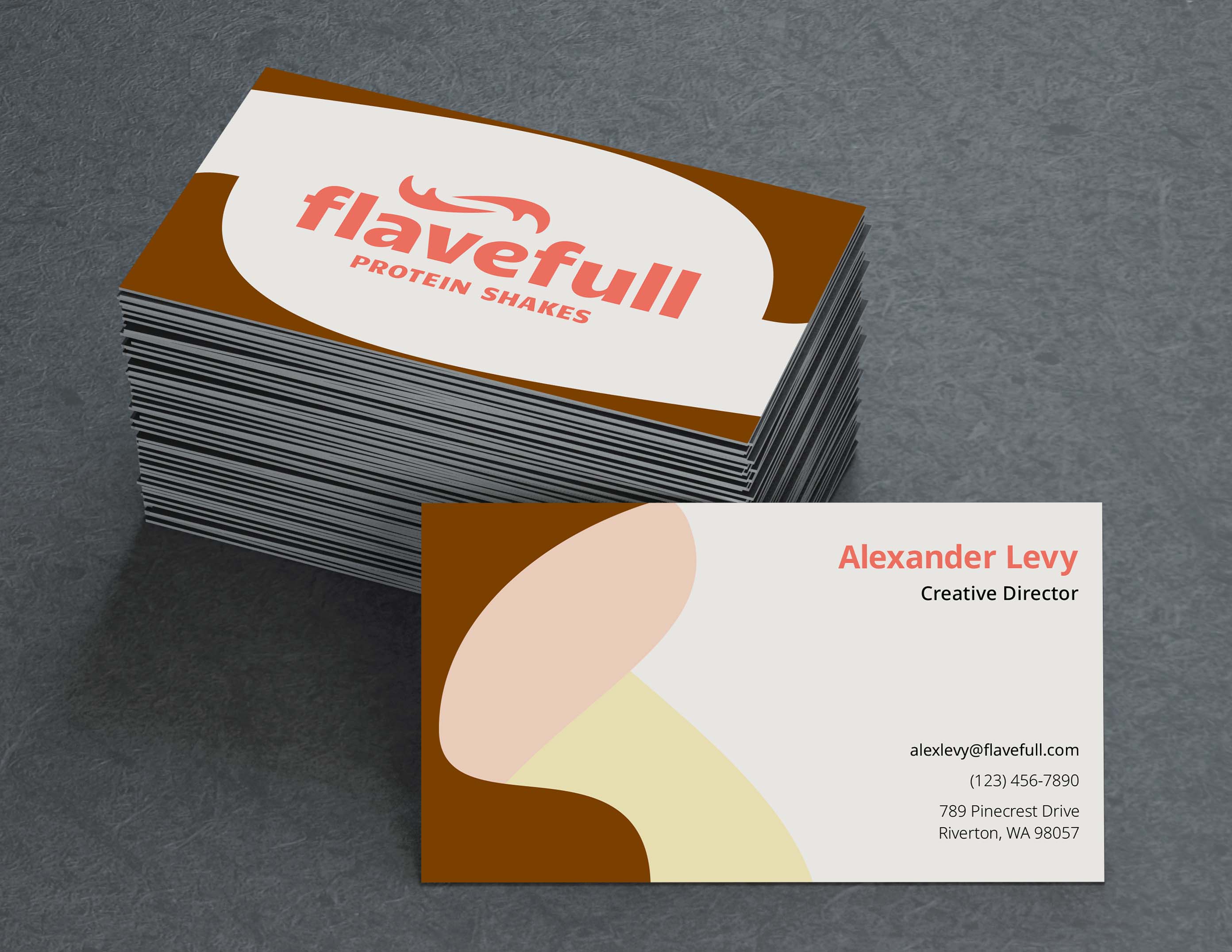 Flavefull business card.