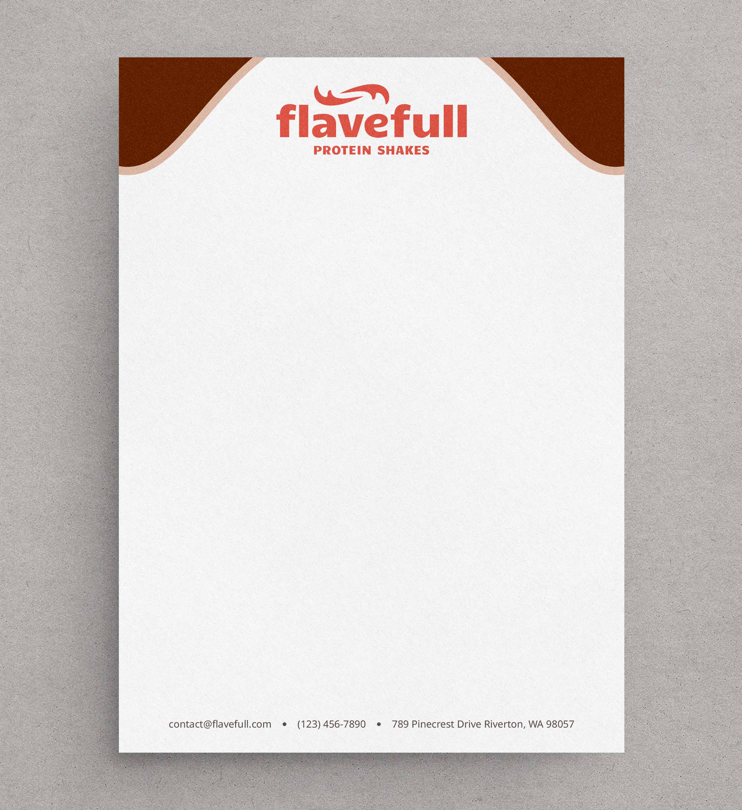 Flavefull letterhead.