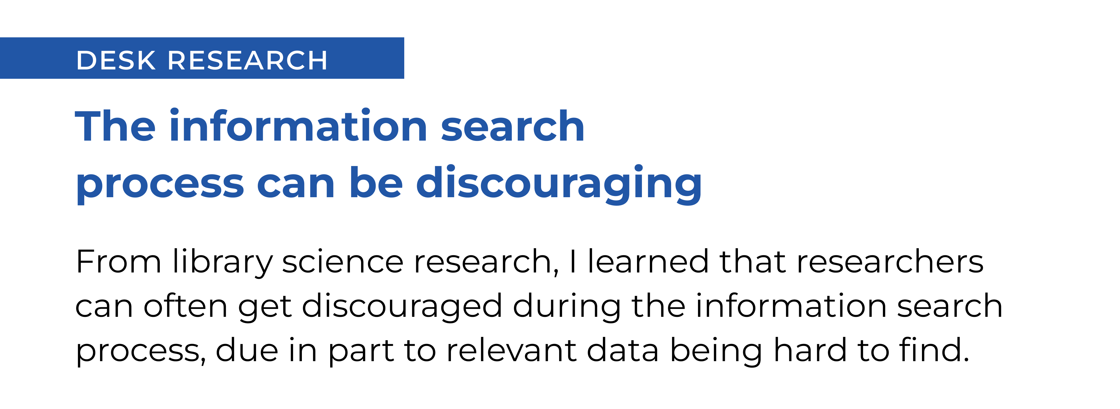 Graphic showing an article about the information search process, and how researchers can get discouraged at the beginning of the process.