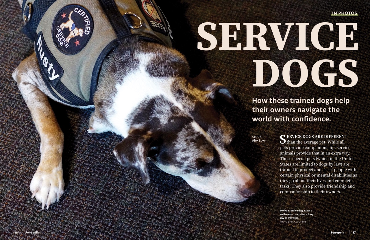 Photo story opening spread.